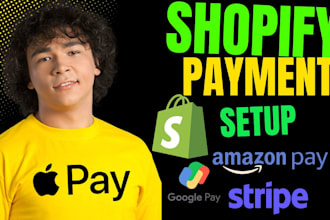 setup klarna apple pay google pay amazon pay stripe payment method for shopify
