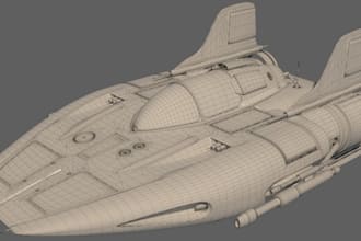 3d spaceship  model, aircraft model, hard surface design military tank 3d print
