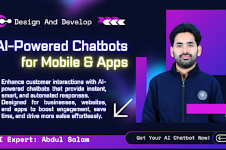 develop ai chatgpt mobile app website ai saas app ai chatbot ai software