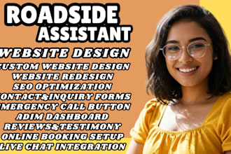 design roadside assistance website mechanic website car and motor towing website