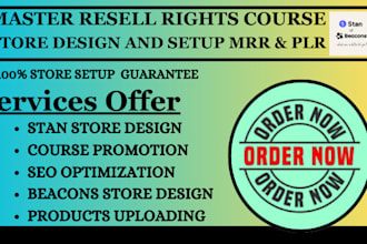 setup and design stan store and beacons store for email marketing and promotion