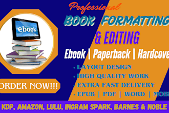 proofread, developmental book edit, format fiction novel, nonfiction, cook book