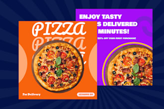 design modern social media posts, banner ads for instagram, facebook or linkedin