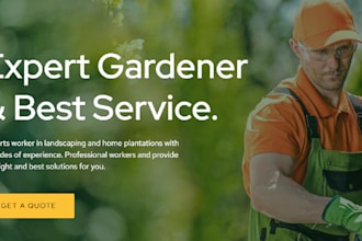 design landscaping website lawncare website farming website gardening website
