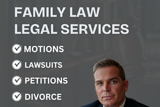 draft petitions, motions, divorce, child custody, family law court documents