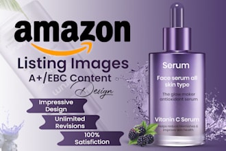 do premium amazon product listing images, a plus content and ebc pictures design
