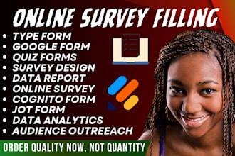 get over 1000 audience to fill online survey forms and polls or questionnaire