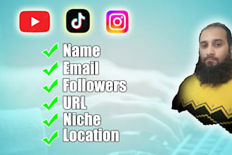 influencer leads instagram youtube tiktok research