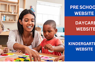 design website for preschool kindergartens daycare centers babysitter nanny site