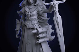 sculpt 3d model, 3d character, 3d toy, action figure, 3d model for game dnd, ttp