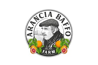 design high quality blood orange farm logo