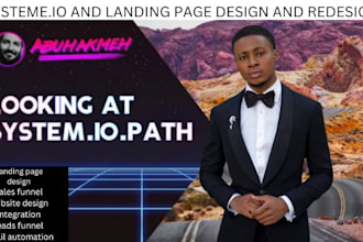create systeme io sales funnel landing page in systeme io website design