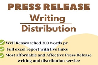 do press release writing and PR press release distributions