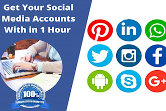 create social media accounts, set up business pages, and optimize