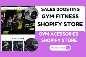 build a sales boosting gym fitness shopify store gym accessories health website