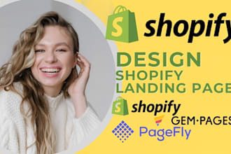 shopify landing page design with gempage pagefly motion impulse dropshipping SEO