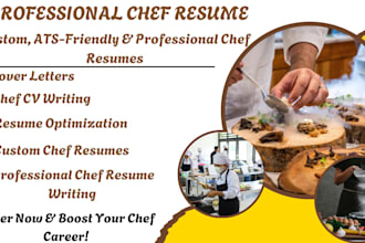 write a winning resume for restaurant host chef hospitality hotelier and tourism