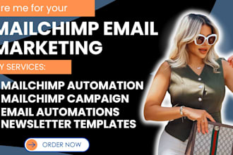 setup mailchimp campaign, design mailchimp newsletter template email marketing