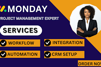 set up monday crm as  an zap project management workflow automation consultant