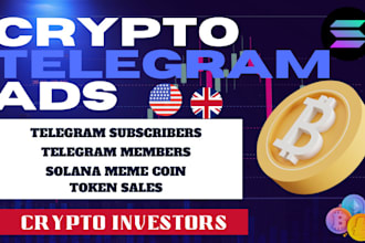 setup telegram ads for memecoin token 500mc, pump fun bot to daily token sales