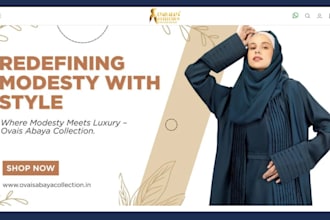 design luxury modest islamic clothing website abaya shopify dropshipping store