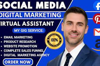 be your virtual assistant in social media manager for digital marketing agency