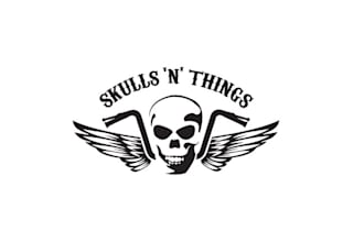design modernized icon biker style logo for skulls things