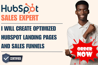 create optimized hubspot landing pages and sales funnels