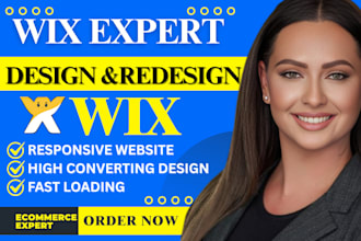 design or redesign wix website and wix ecommerce website, do wix website design