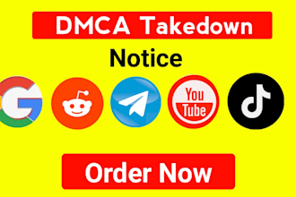 send dmca takedown notice to remove copyright leaked infringing harassing