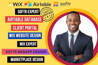 setup airtable softr webapp onepage io glide app softr wix website client portal
