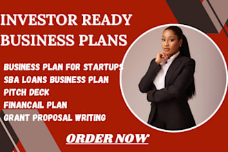 prepare an investor ready business plan for startups financial plan sba loan
