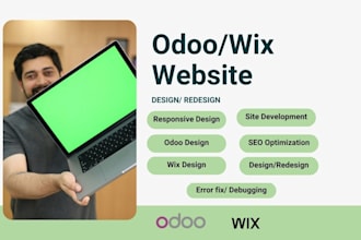 design redesign, custom responsive odoo, wix, website design