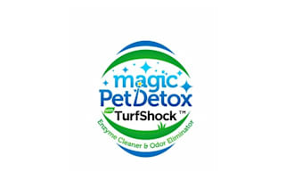 make dynamic iconic logo for magic pet detox with turf shock