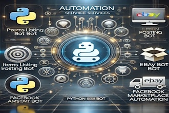 python script, ebay bot, items listing bot ads posting bot, facebook marketplace