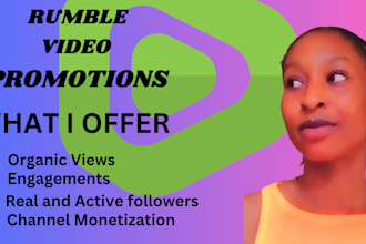 do organic rumble video promotion