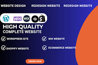 redesign, create,clone,fix,wordpress,wix squarespace shopify store