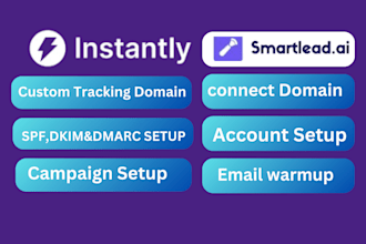 setup your smartlead or instantly ai cold email outreach, smartlead ai