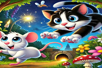 illustrate your childrens storybook or picture book with vibrant illustration