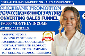set up clickbank sales funnel affiliate marketing amazon website for huge sales