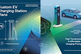 do usa ca, fl, tx electric vehicle charging plan, station plan and plan stamp
