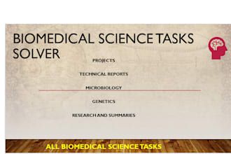 do biomedical research and summaries