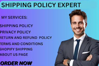 write privacy policy shipping policy return policy shopify policy