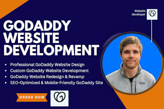 develop responsive and engaging godaddy website design, redesign godaddy site