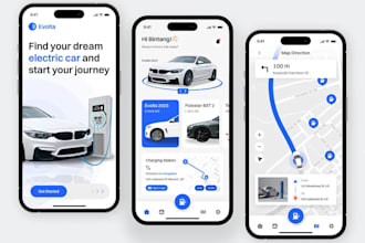 build ai ev charging station app, station finder, home or public ev charging app
