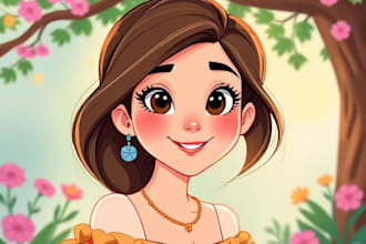 draw your portrait into a disney style cartoon