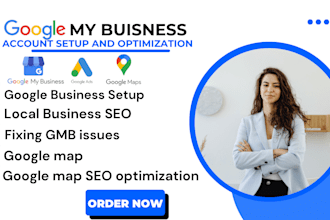 do active gmb account setup and google map SEO optimization