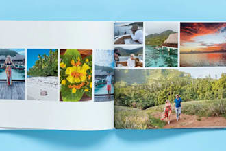 custom photo book, wedding album, coffee table book design