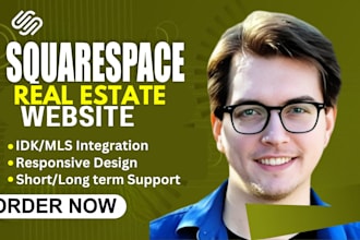 design agents real estate website in sqaurespace with idk mls integration