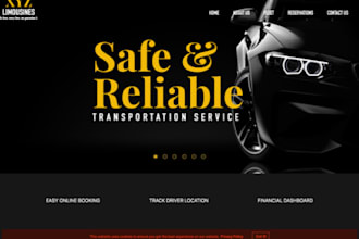 design limousine, chauffeur car rental, car dealership, taxi booking website